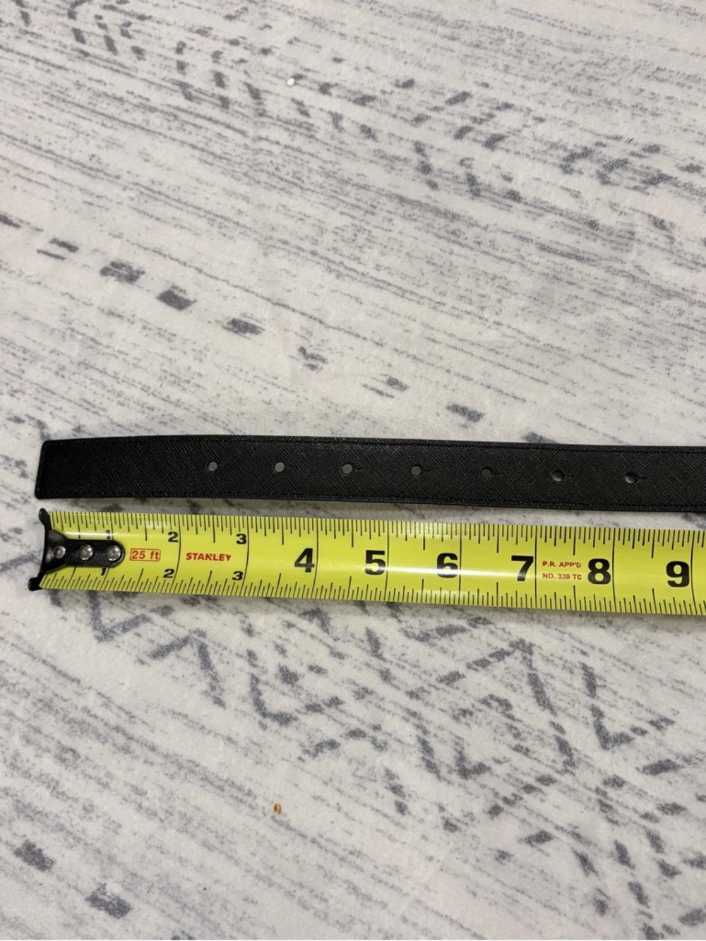 Michael Kors MK Logo Belt Black Silver Buckle Designer Minimalist Mobwife - Picture 7 of 9